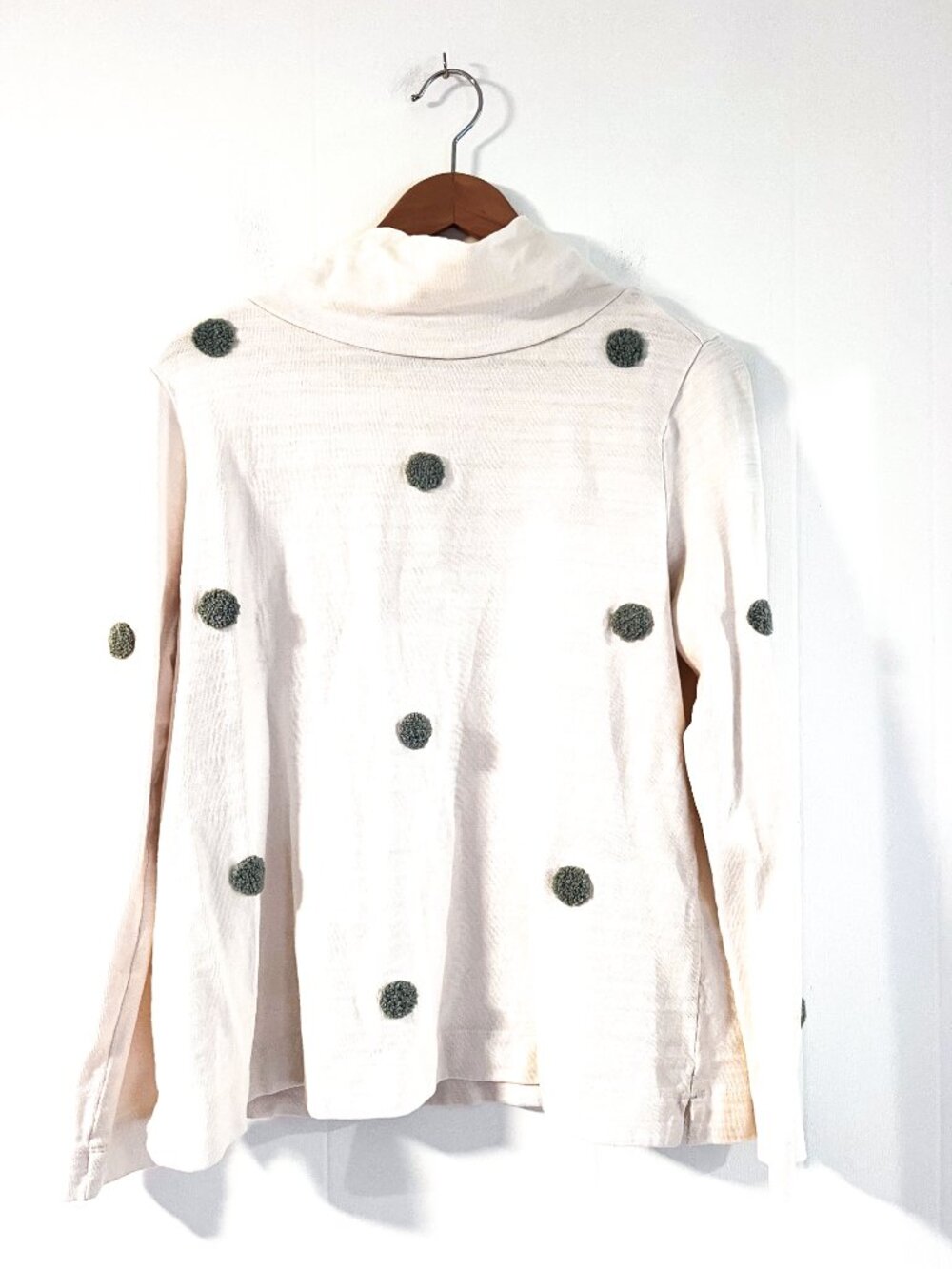 Loft dotted mock neck sweatshirt Medium - Picture 4 of 11